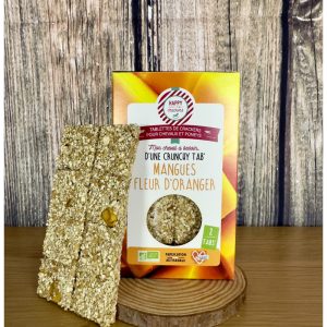 HAPPY CRACKERS - Friandises BIO Mangues Fleur d'oranger CRUNCHY TAB'